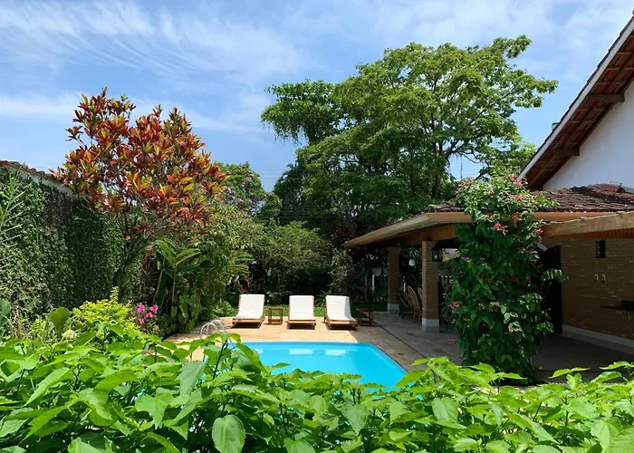 Casa Com Piscina Em Ubatuba-Itagua
